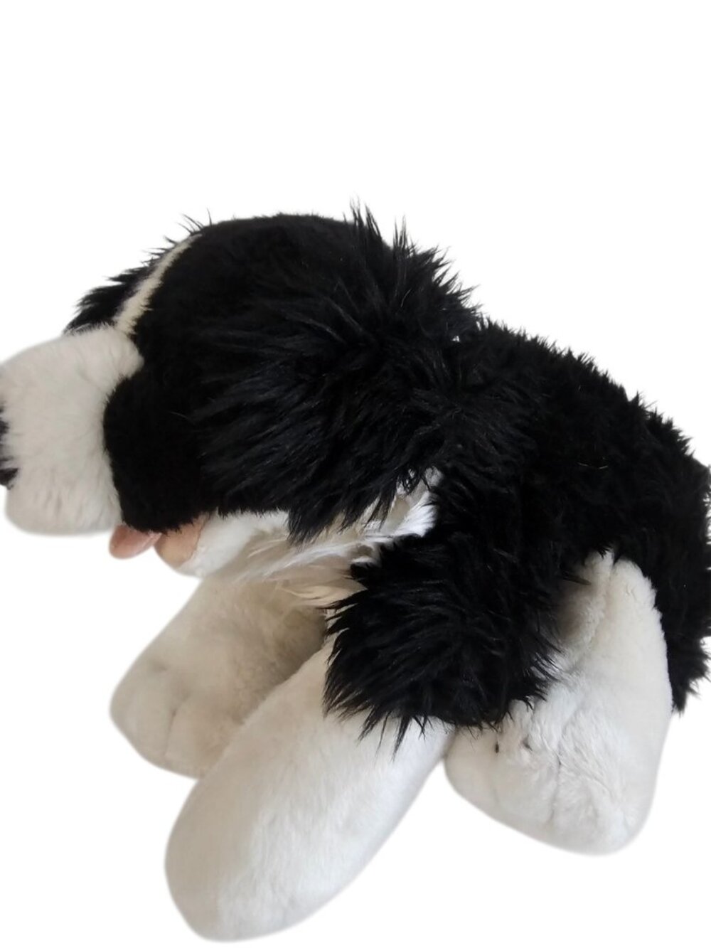 Build A Bear Black White Border Collie Dog Plush Stuffed Animal 15" BABW